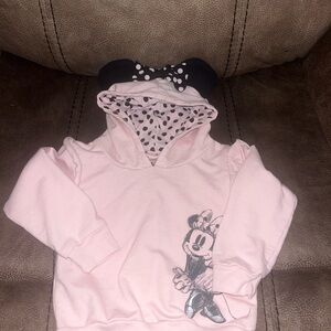 Disney Kids Light Pink Minnie Mouse Hoodie